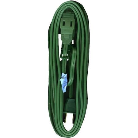 Southwire Extension Cord, 16 AWG, 16/2, 3 Outlets, Green, 15 ft 320008709